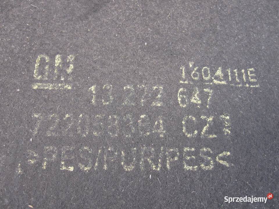 OPEL ASTRA J IV 11r wygłuszenie maski 13272647 Elementy wygłuszające