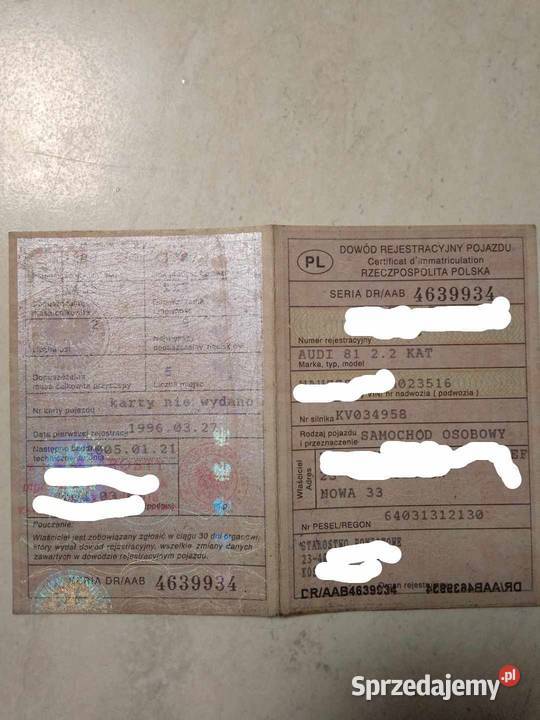 Pozostałości z audi coupe b 2 Kiełczewice Maryjskie