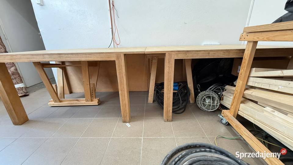 Biurko lada ze sklejki projekt architekta 80cm Warszawa