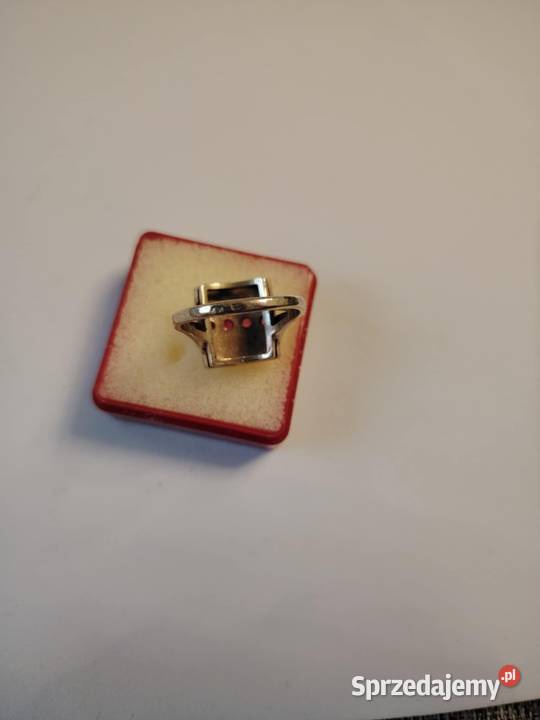 Pierścionek srebrny Warmet z rubinkami Unikat srebro Radom