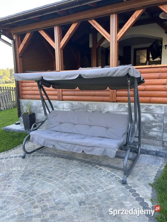 Duża Huśtawka ogrodowa Rozkładana Leżanka 300 Łopuszno