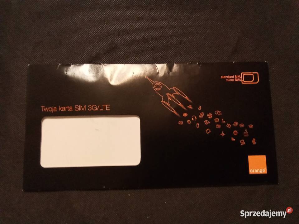 Koperta Orange czarna z rakietą Pozostałe