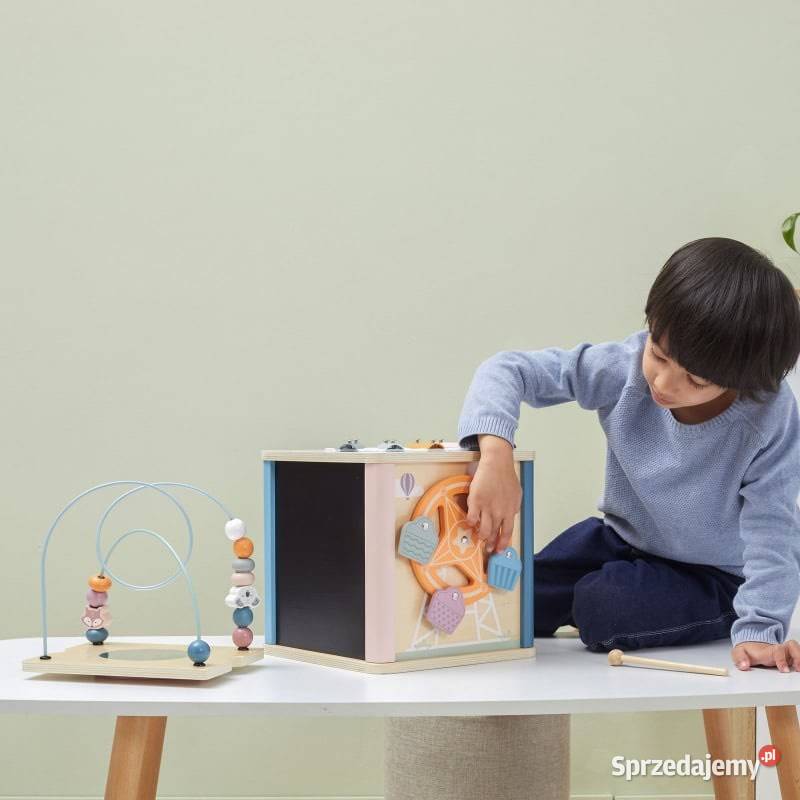 Duża kostka edukacyjna 8w1 Montessori 18m wielkopolskie Poznań