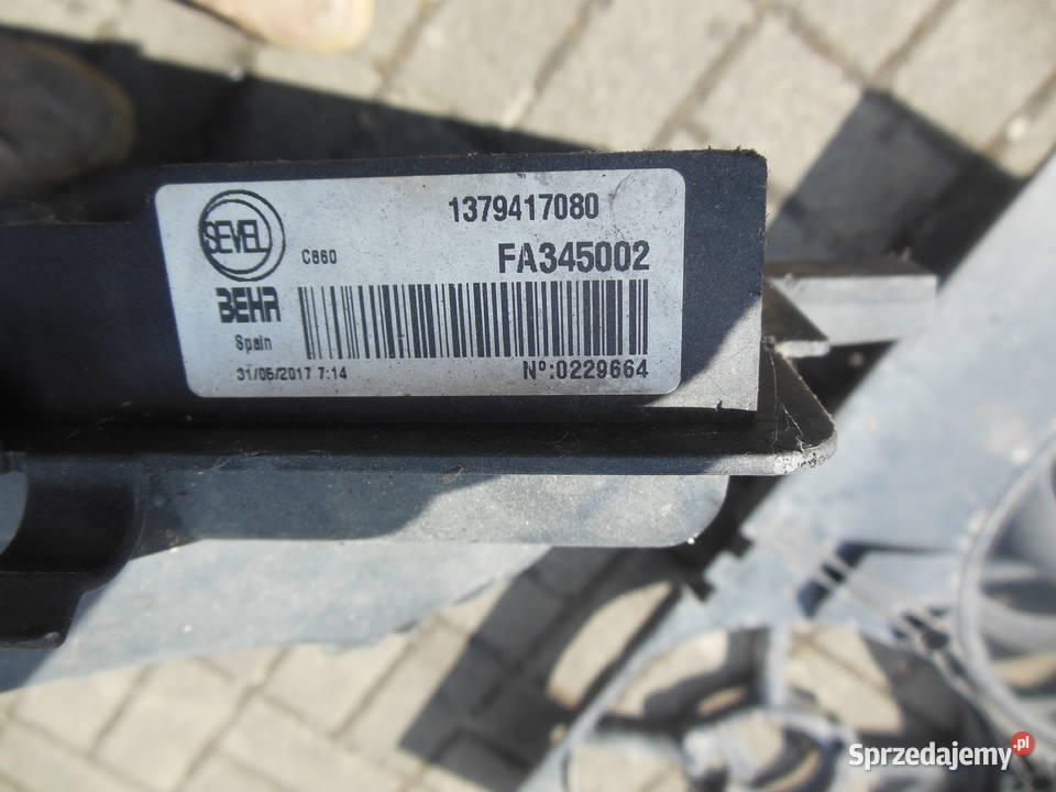 WENTYLATOR CHŁODNICY FIAT DUCATO PEUGEOT BOXER Sprzęgła wiskotyczne Kozy sprzedam