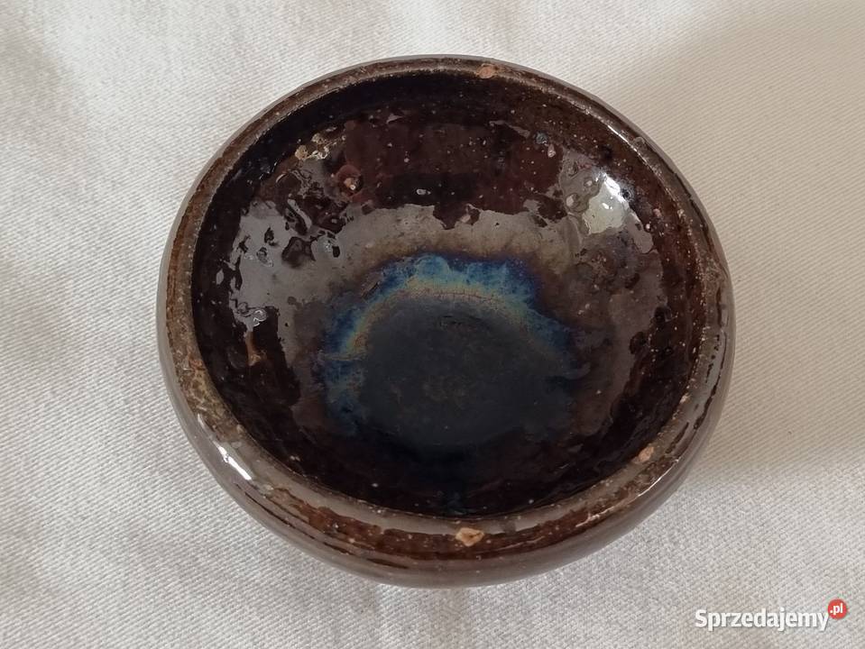Ceramiczna miseczka podstawka na świecę brązowy mazowieckie Warszawa