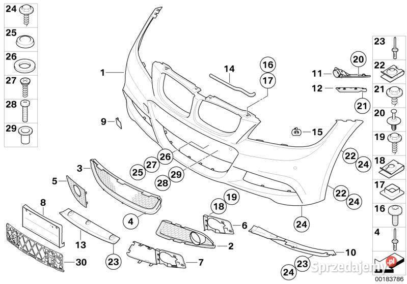 Mocowanie lampy przeciwmgł lewe BMW 51117892111 Wrocław