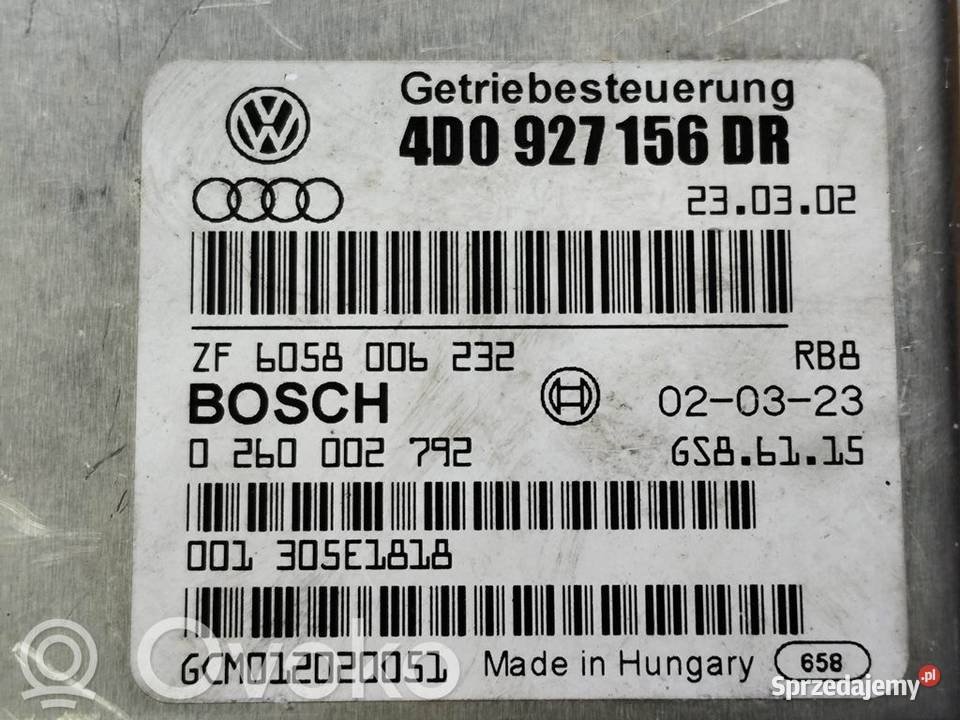 Audi A8 D2 STEROWNIK KOMPUTER SKRZYNI BIEGÓW