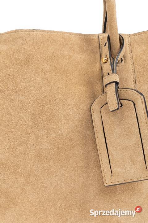 Beżowa skórzana torba shopper dolnośląskie Świdnica