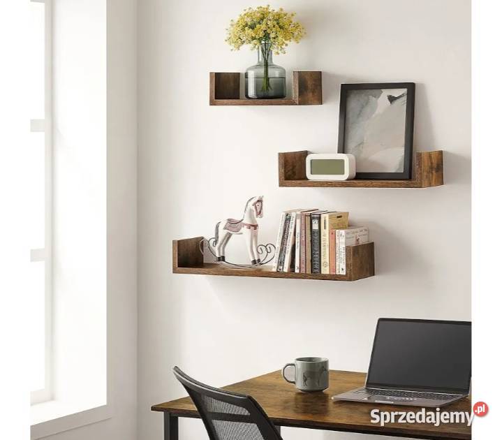 Regał ścienny 3częściowy zestaw Lublin