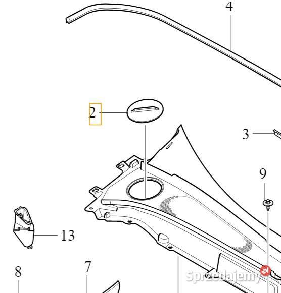 VOLVO S90 V90 XC60 II prawa zaslepka podszybia Bielany Wrocławskie