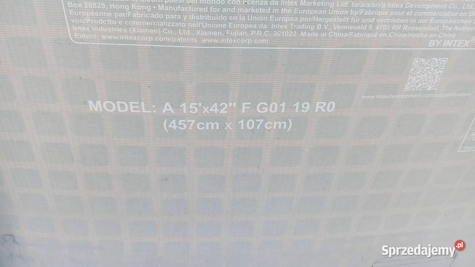 Basen intex 457x107 z akcesoriami śląskie Ornontowice