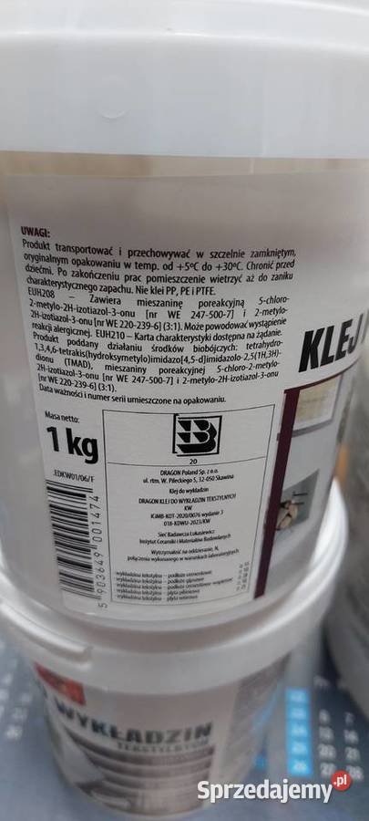 Klej do wykładzin tekstylnycj DRAGON Pozostałe pomorskie