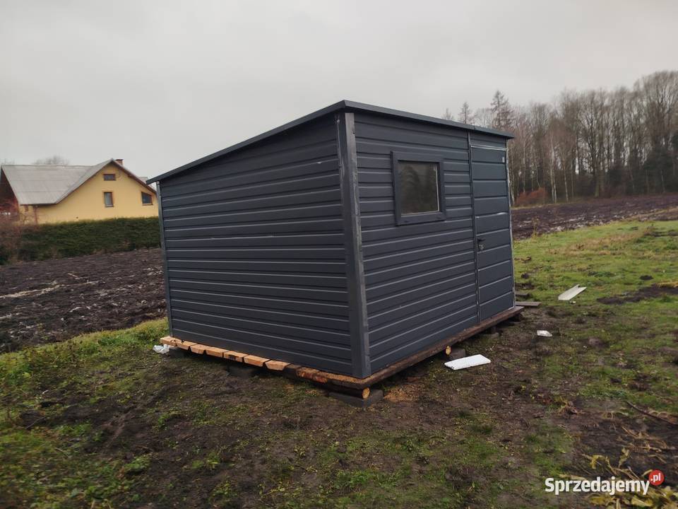 Mały Garaż Blaszany Schowek na Narzędzia Wiatka Augustów