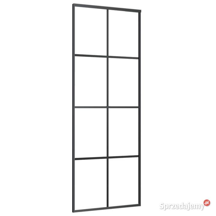 vidaXL Drzwi przesuwne aluminium i szkło ESG Warszawa sprzedam