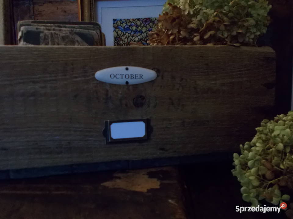 Klimatyczna Stara Skrzynka Drewno Zielona Pozostałe Szczecin