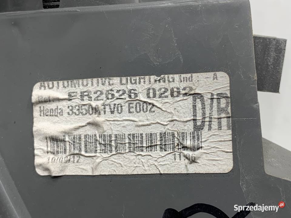 LAMPA PRAWY TYŁ HONDA CIVIC IX Hatchback ŚWIATŁO podkarpackie sprzedam