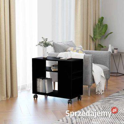 Stolik boczny czarny 70x35x55 materiał Warszawa