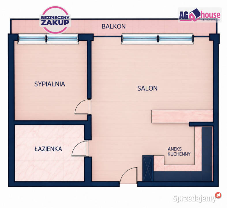 Mieszkanie 3852m2 2 pokoje Gdańsk Powstańców pomorskie