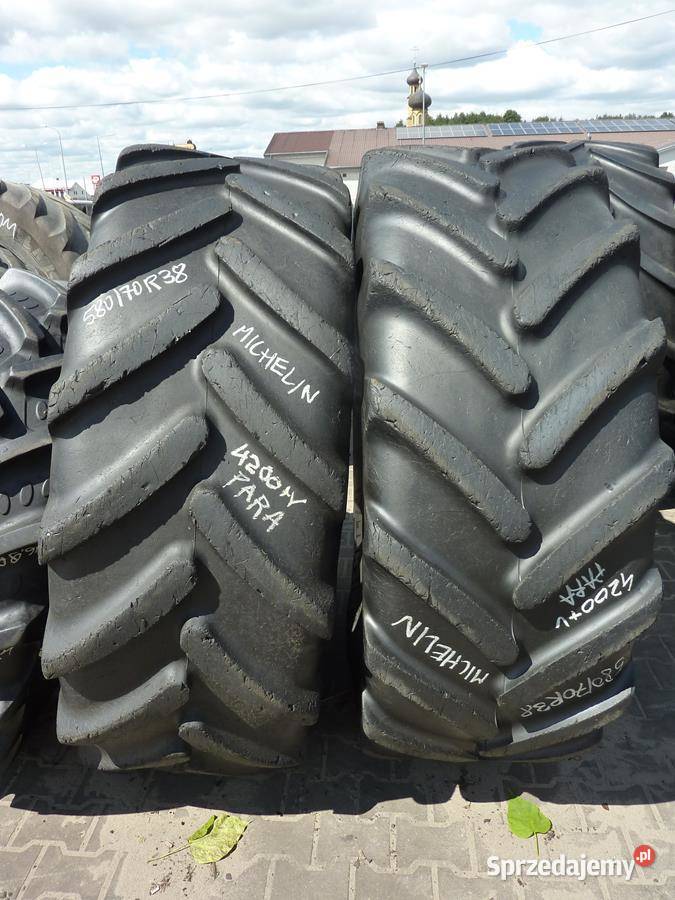 2x Opona używana rolnicza 58070R38 MICHELIN 1800 Opony rolnicze Zaścianki