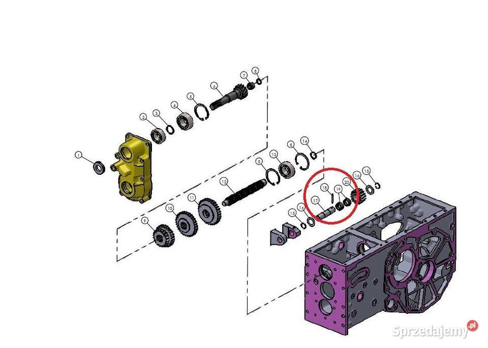 Kołek stabilizujący obudowy skrzyni Mitsubishi sprzedam