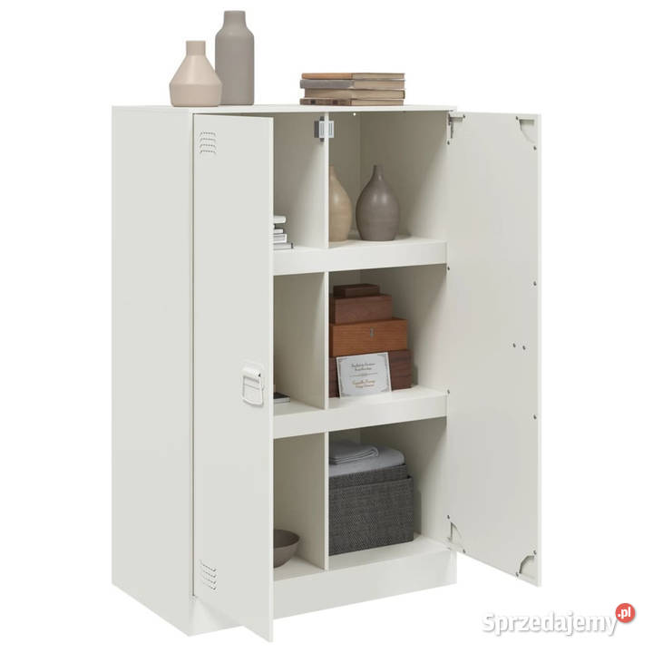 Szafka boczna biała 67x39x107 stal WM841666 Warszawa