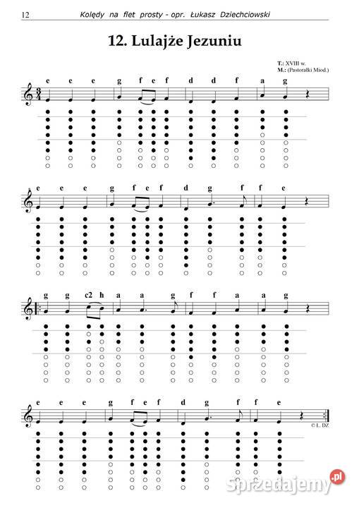 Kolędy na flet prosty nuty tabulatura podkłady Katowice