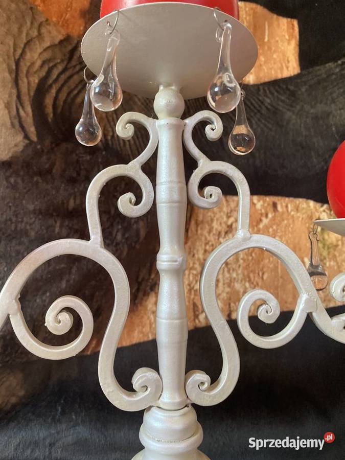 Świecznik metaloplastyka szklane sople Bystrzyca Kłodzka