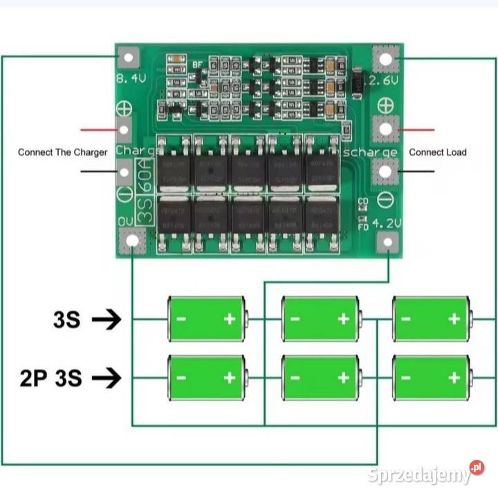 Bms 3s 60A akumulator liion płytka kujawsko-pomorskie Bydgoszcz