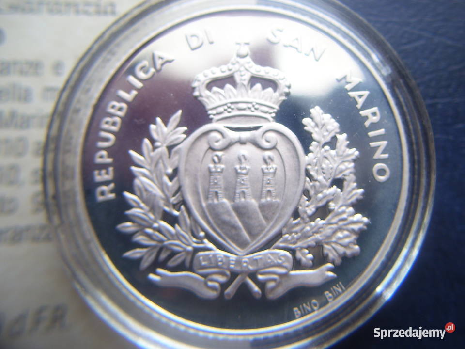 Stare monety 5 euro 2010 San Marino stan Lesko