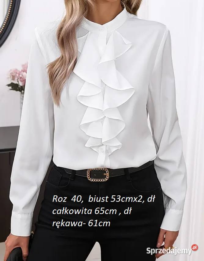 Bluzka z żabotem 40 długi Białystok