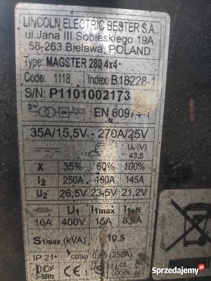 Migomat spawarka Bester Magster 280 4X4