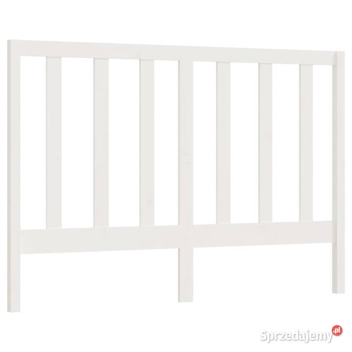 Wezgłowie łóżka białe 146x4x100 lite drewno mazowieckie