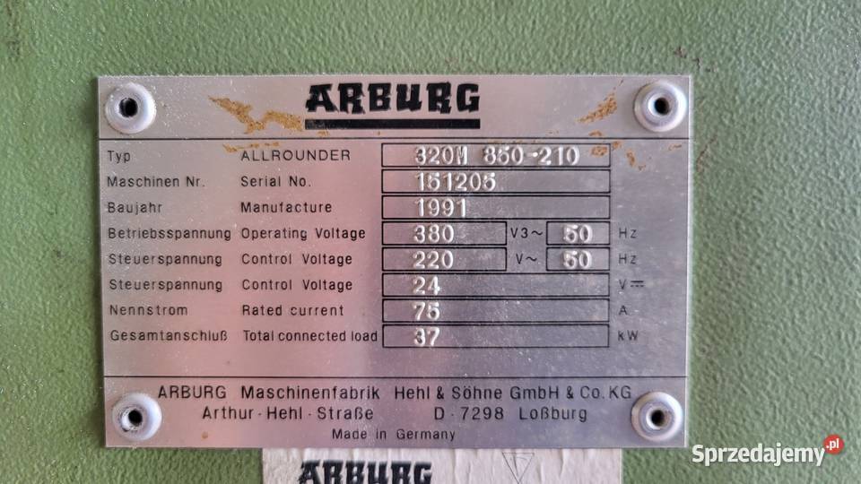 Arburg sterowanie Multronica kompletna szafa zachodniopomorskie Białogard