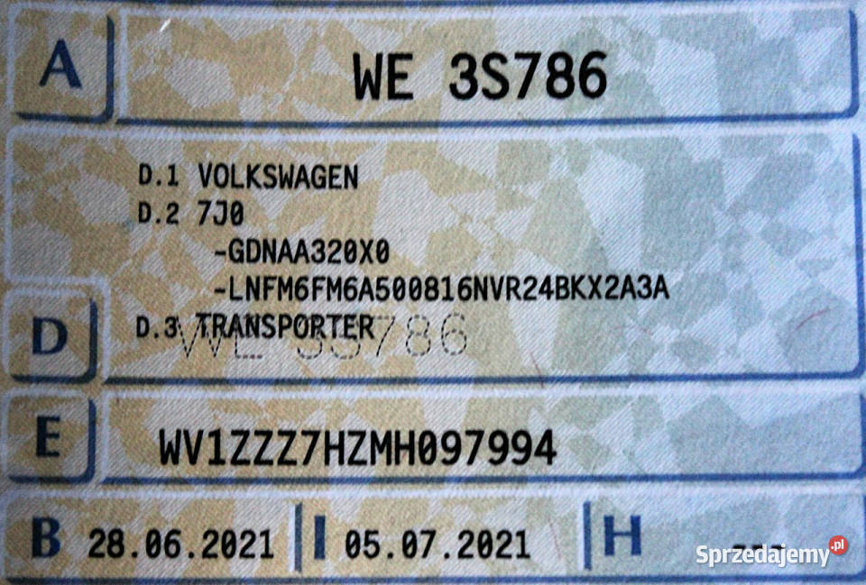 Volkswagen Transporter Długi 150 Kamera LED diesel mazowieckie Sokołów