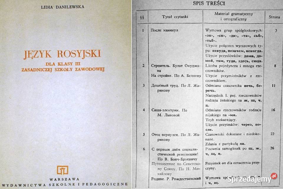 Język rosyjski kl 3 Zasadniczej Szkoły Zawodowej lubelskie Chełm