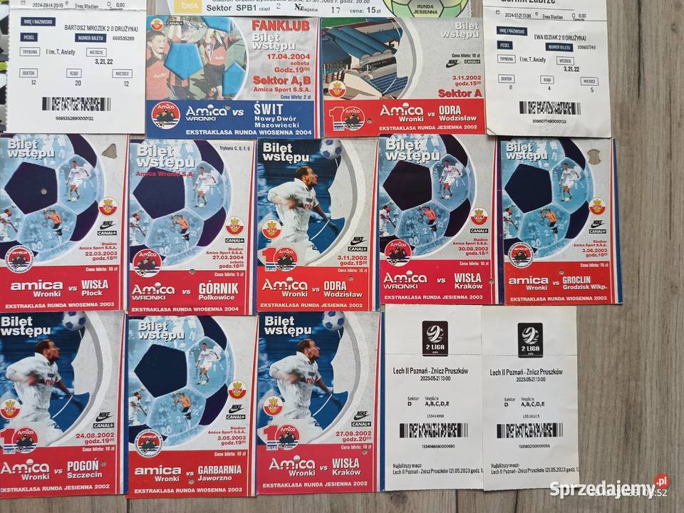 Kolekcjonerskie bilety meczowe polskich klubów