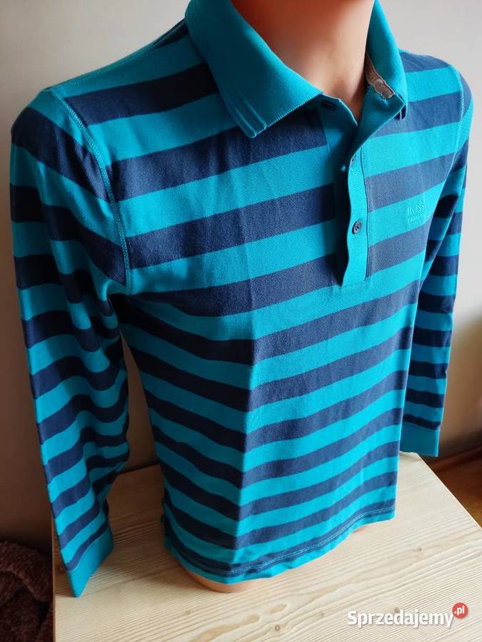 Koszulka polo z długim rękawem Hugo Boss w paski Donice opolskie