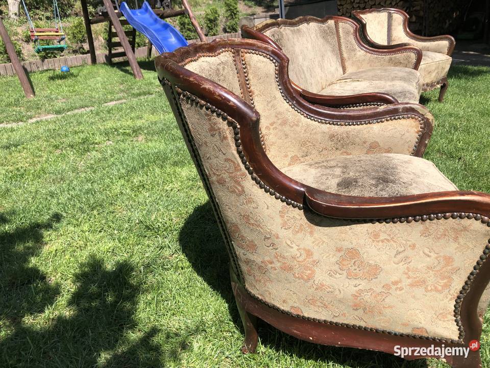 Sofa dwa fotele w stylu Ludwik Czarnków sprzedam
