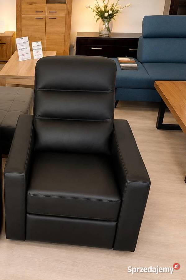 50 HIT Nowy Fotel ROZKŁADANY Relax Skóra Olesno