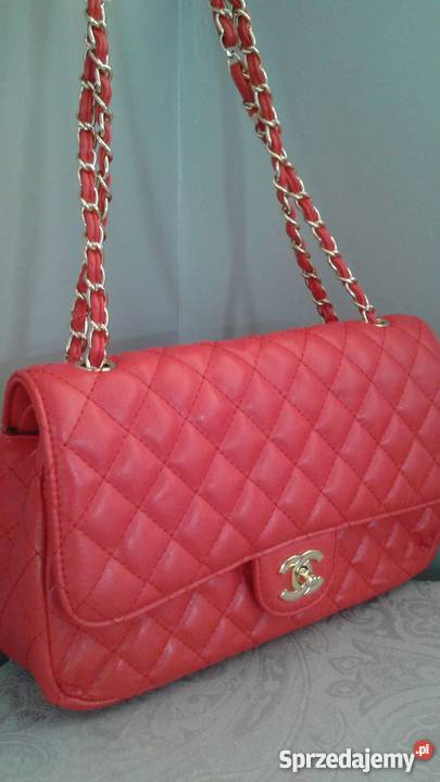 Torebka TORBA chanelka CHANEL czerwona na Dla kobiet Wrocław