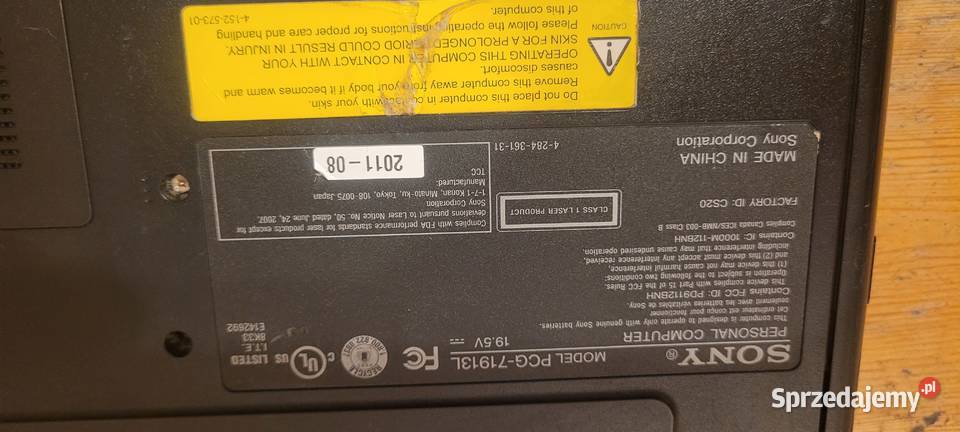 Laptop Sony Vaio PCG71913L INTEL i32330M 4GB RAM