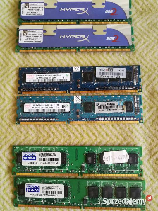 Pamięci RAM PC i Laptop 17 sztuk 1GB 2GB 4GB DDR Szczecin