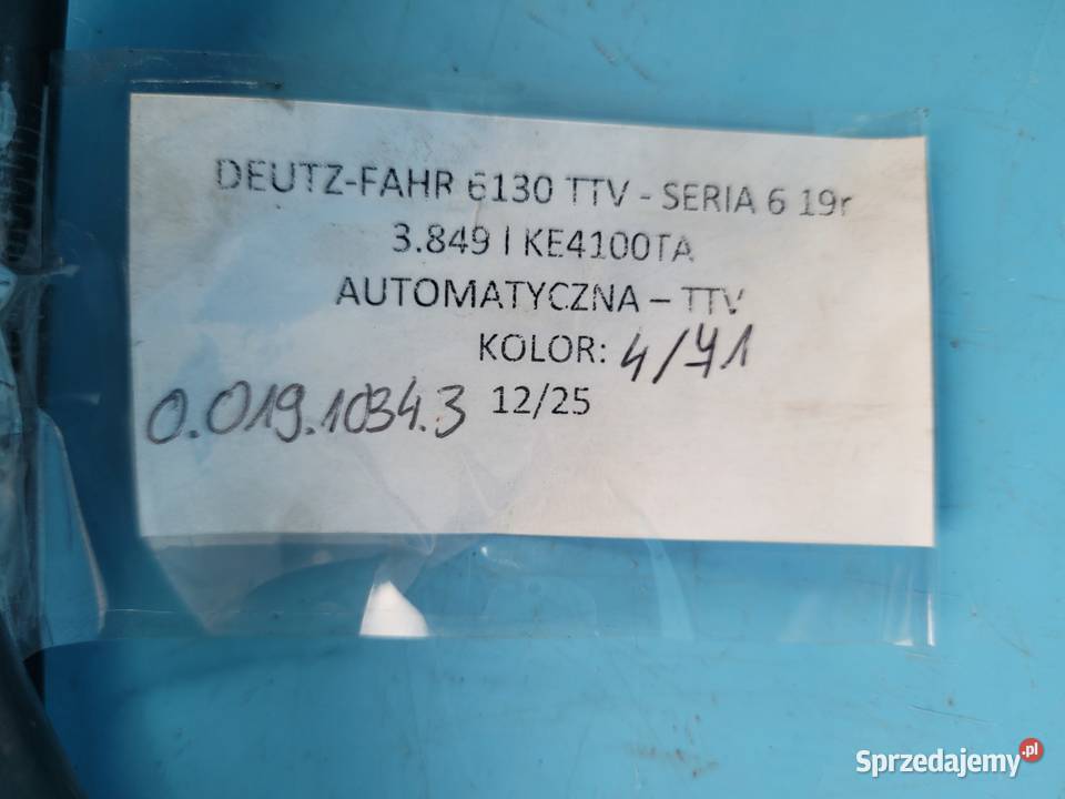 DEUTZFAHR 6130 TTV PRZEWÓD HYDRAULICZNY UKŁADU Hydraulika Kolno sprzedam