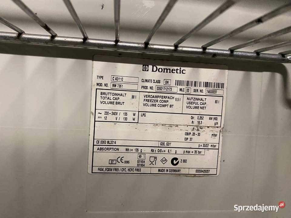 Lodówka DOMETIC do kampera przyczepy stan śląskie Kamyk sprzedam