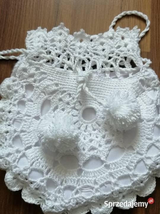 Torebka komunijna biała komplet z mitenkami biały Katowice