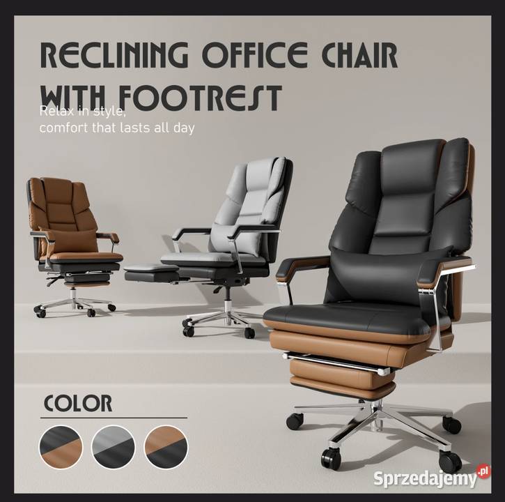 Ergonomiczny fotel biurowy z wysuwanym Koszalin