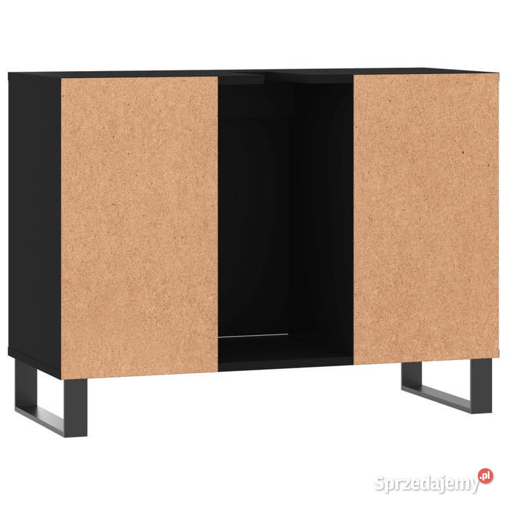 Szafka łazienkowa czarna 80x33x60 materiał Warszawa