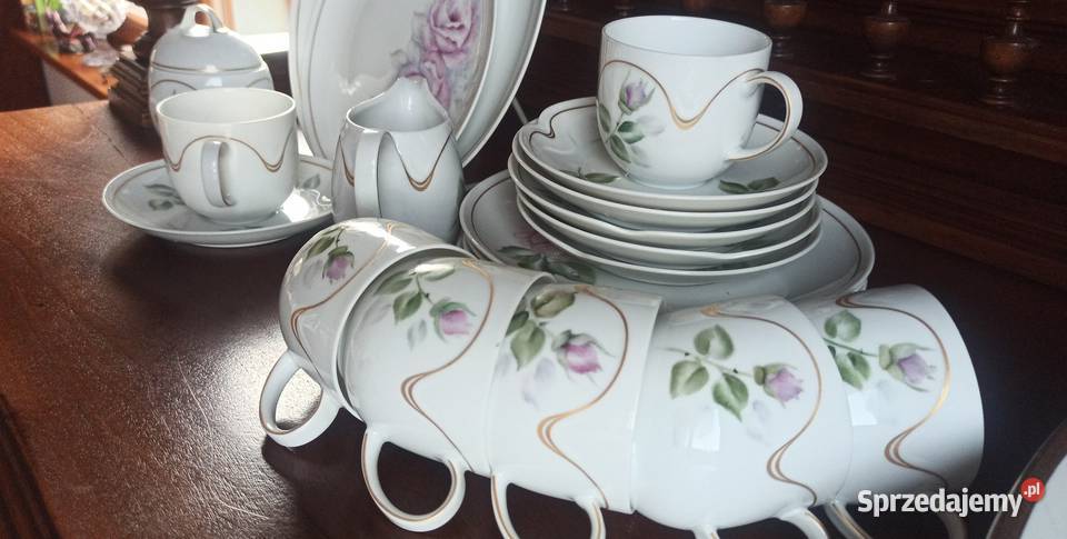 Serwis kawowy Kaiser Biała porcelana fantazyjny Gdańsk