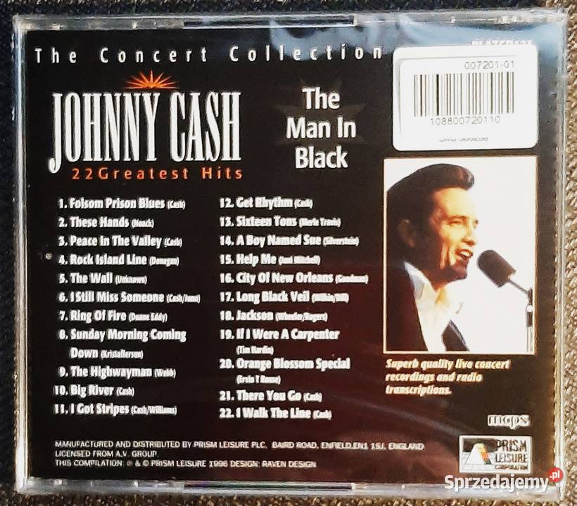Album CD JOHNNY CASH The Man In Black 22 Hits Muzyka Katowice sprzedam