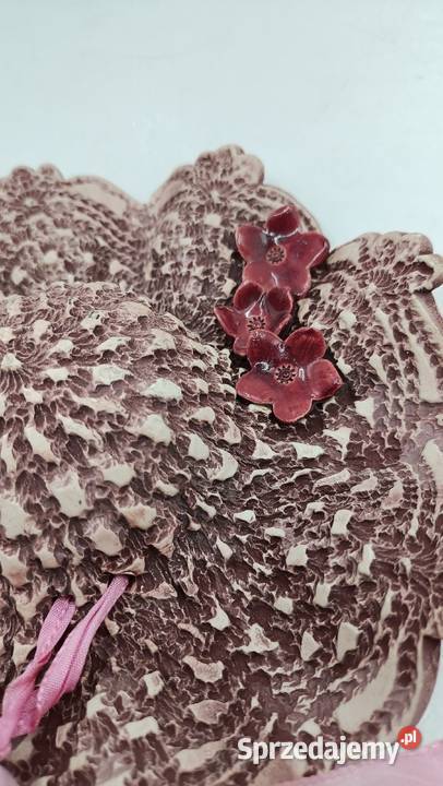 Ceramiczny dekoracyjny kapelusz ozdoba Zamość